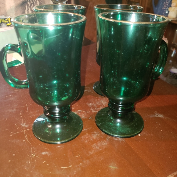 4 glass set Green - Picture 2 of 2